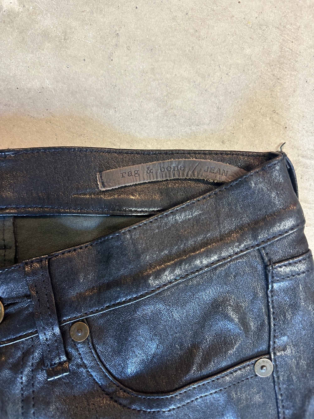 Leather Rag & Bone Pants - Picture 3 of 7